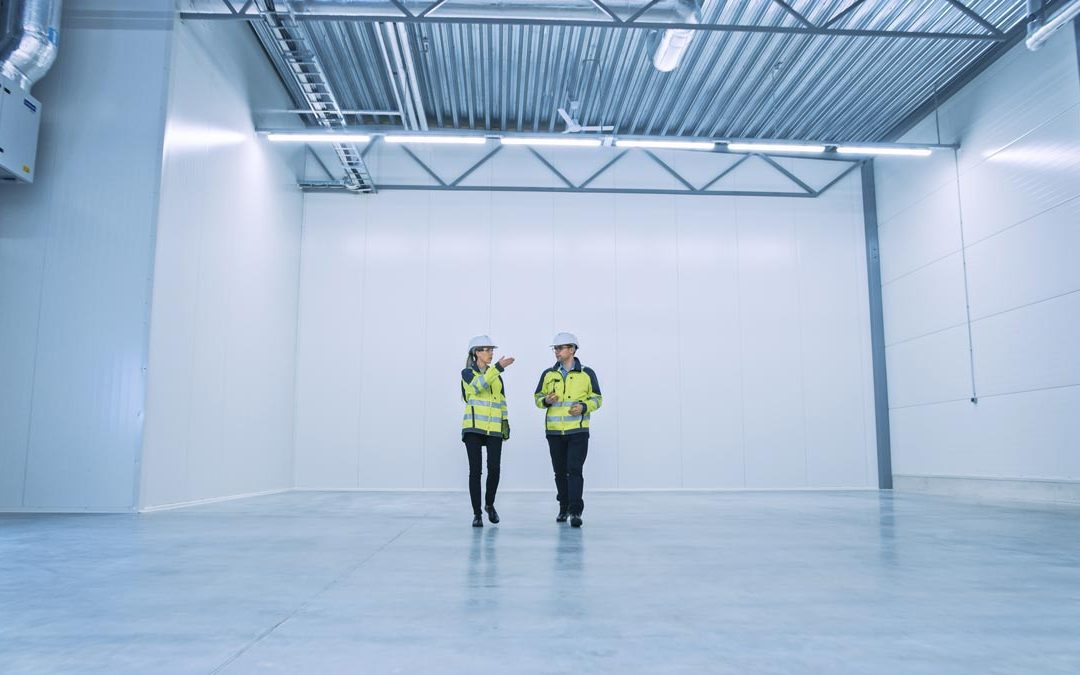 A polished floor in a factory